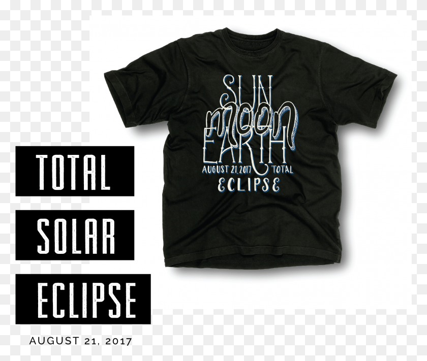 1906x1593 Solar Eclipse Hand Lettering T Shirt Design T Shirt, Clothing, Apparel, T-Shirt Descargar Hd Png