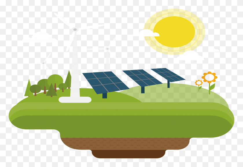 3854x2555 Solar Energy Wind Power Solar Power Renewable Energy Solar Cell Vector, Engine, Motor, Machine HD PNG Download