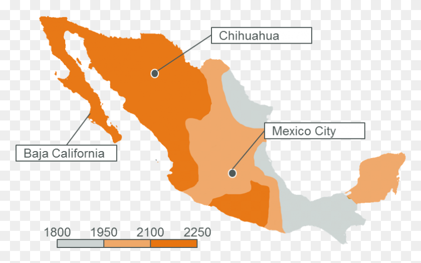 788x469 Солнечное Облучение Карта Мексики Карты Основных Городов Мексики, Диаграмма, Участок, Атлас Hd Png Скачать