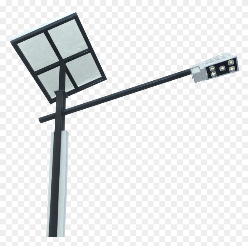 879x872 Solar Led Street Light 48w Solar Street Light, Lamp Post, Cross, Symbol HD PNG Download