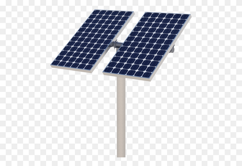 495x518 Solar Panel Image Solar Panel On A Pole, Electrical Device, Solar Panels HD PNG Download