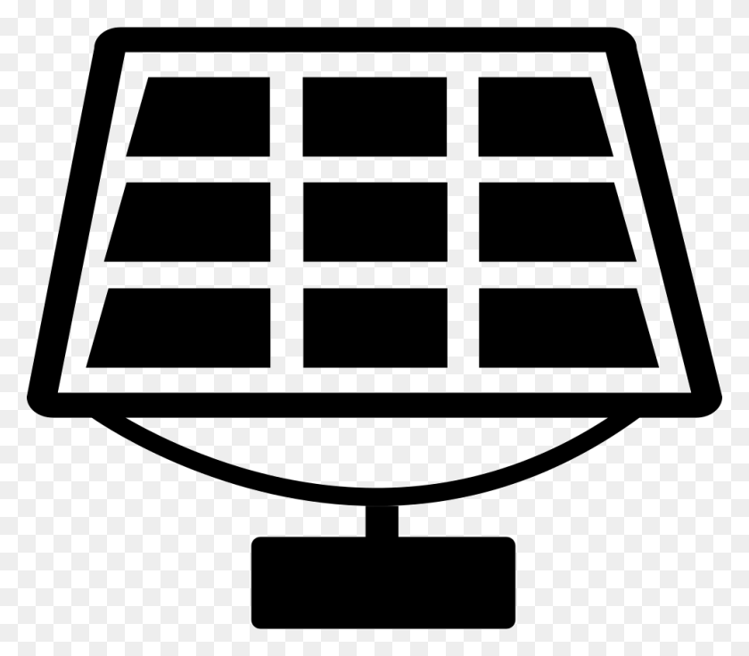 980x850 Solar Panel Solar Panel Clipart Black And White, Rug, Symbol, Lighting HD PNG Download