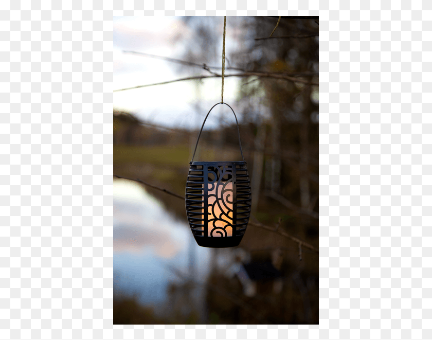 401x601 Solar Torch Flame Lantern, Lamp, Home Decor, Bird Feeder Descargar Hd Png