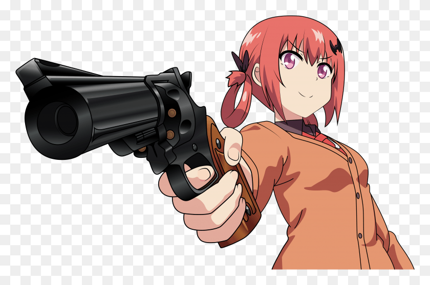 3951x2526 Sold Out Satania With A Gun, Weapon, Weaponry, Person HD PNG Download