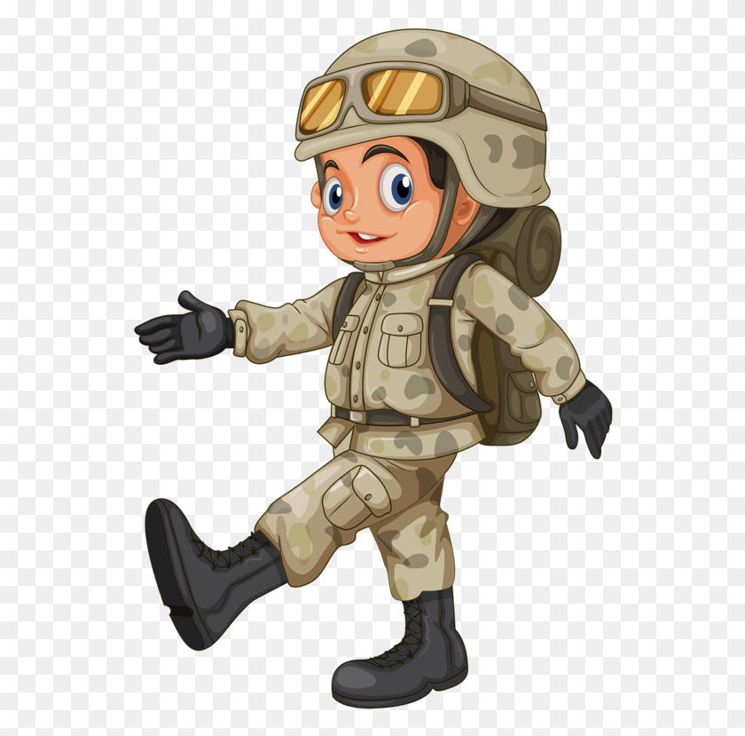 542x769 Descargar Png Soldado Niños Soldado De Dibujos Animados, Casco, Ropa, Ropa Hd Png