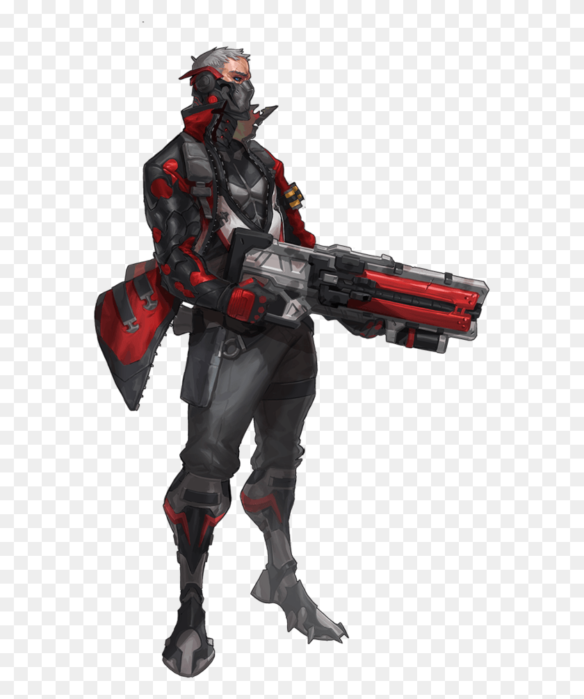 571x946 Soldier 76 Mask Reaper Concept Art Overwatch, Person, Human, Armor HD PNG Download