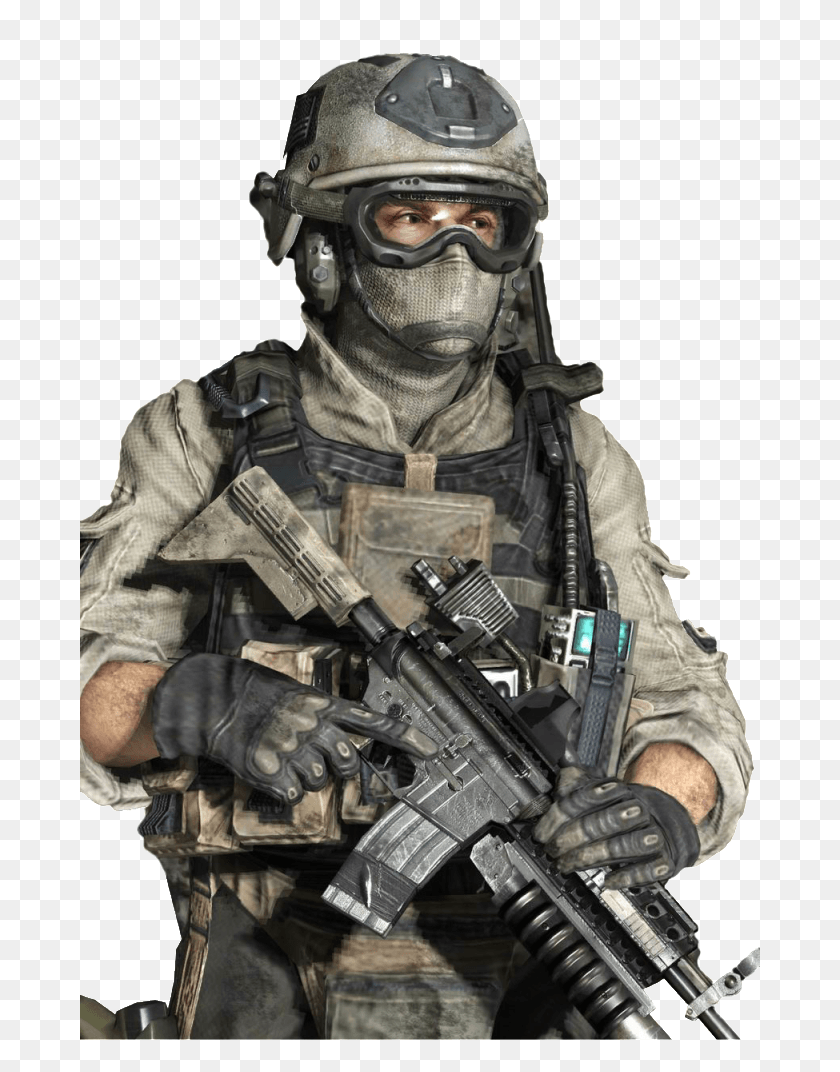 681x1012 Солдат Call Of Duty Modern Warfare 2 Солдат, Шлем, Одежда, Одежда Hd Png Скачать