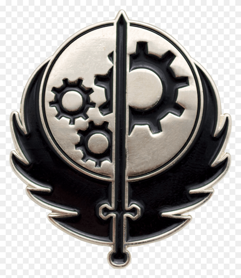 864x1009 Soldier39 Bos Fallout Enamel Pin Atomic Pins Brotherhood Of Steel Logo, Symbol, Emblem, Wristwatch HD PNG Download