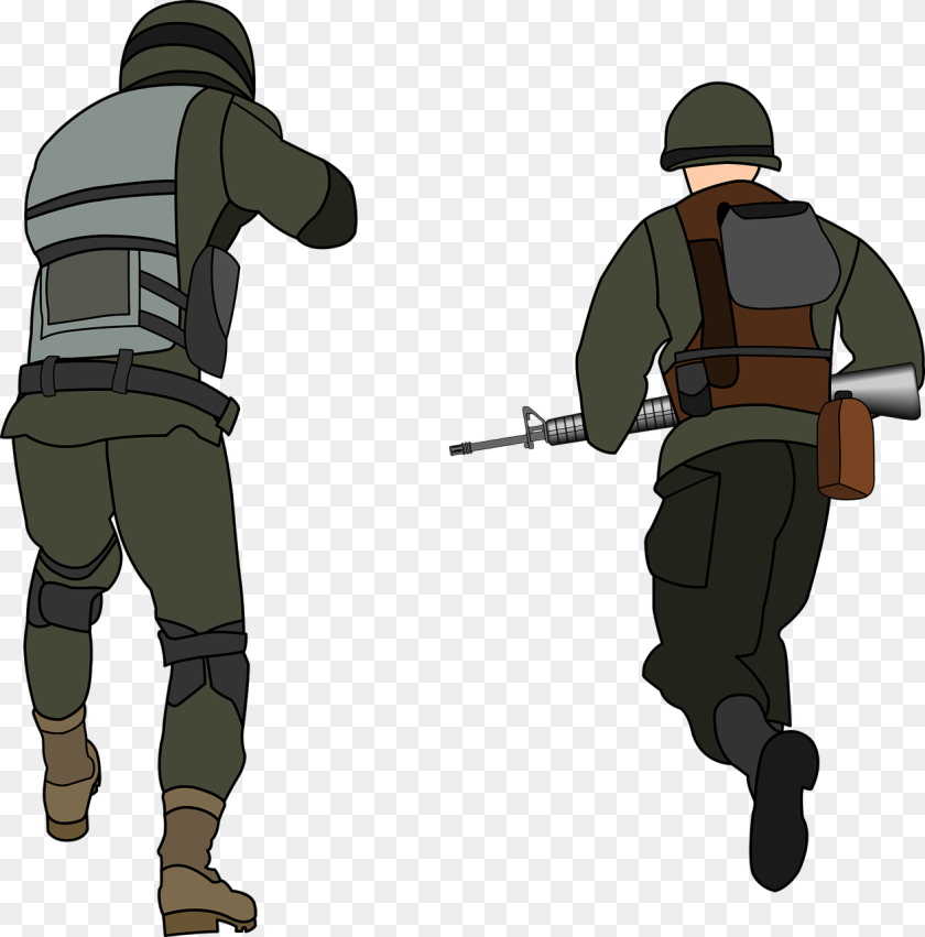 1264x1280 Soldiers Fighting Soldier Back View, Person, Adult, Male, Man Transparent PNG