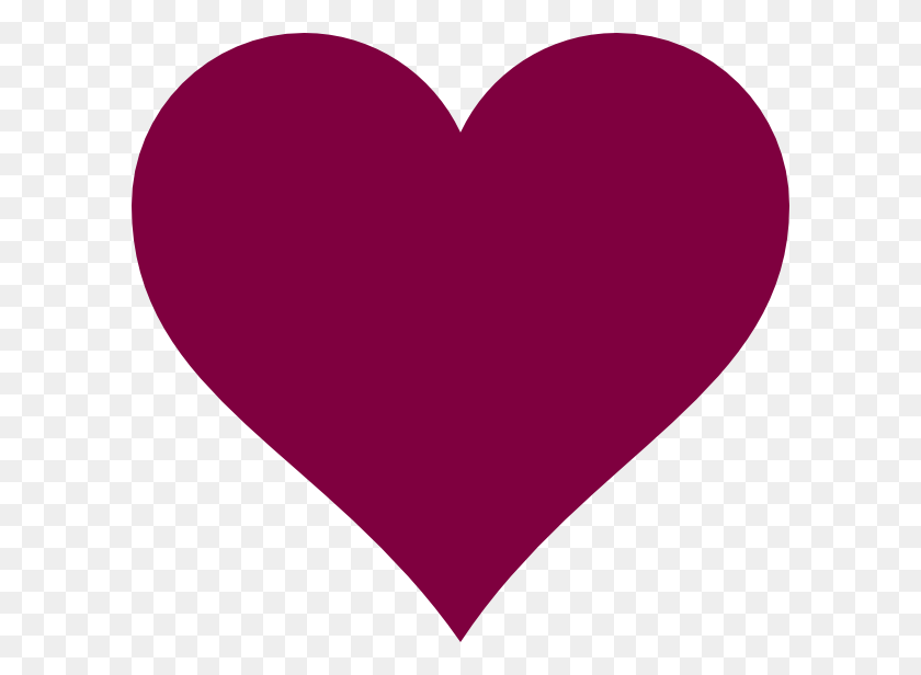 600x556 Сплошное Пурпурное Сердце Картинки На Clkercom Вектор Онлайн Символ Герц, Воздушный Шар, Мяч, Подушка Hd Png Скачать