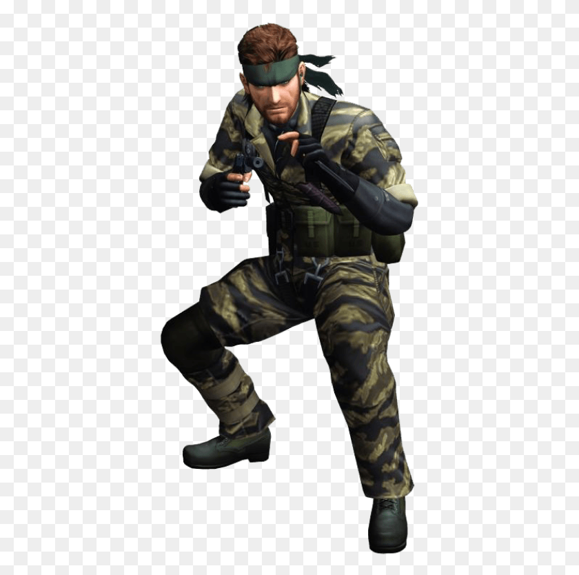 377x774 Solid Snake, Person, Human, Gun HD PNG Download