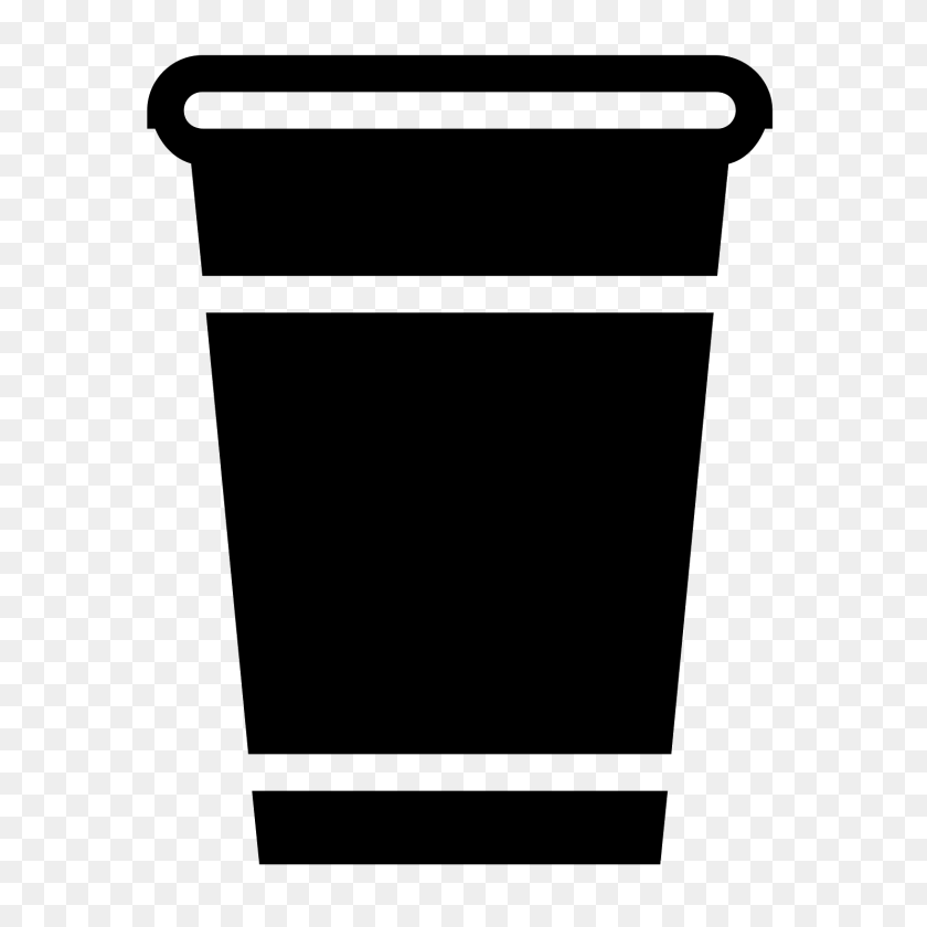 Solo Cup Filled Icon, Gray Sticker PNG