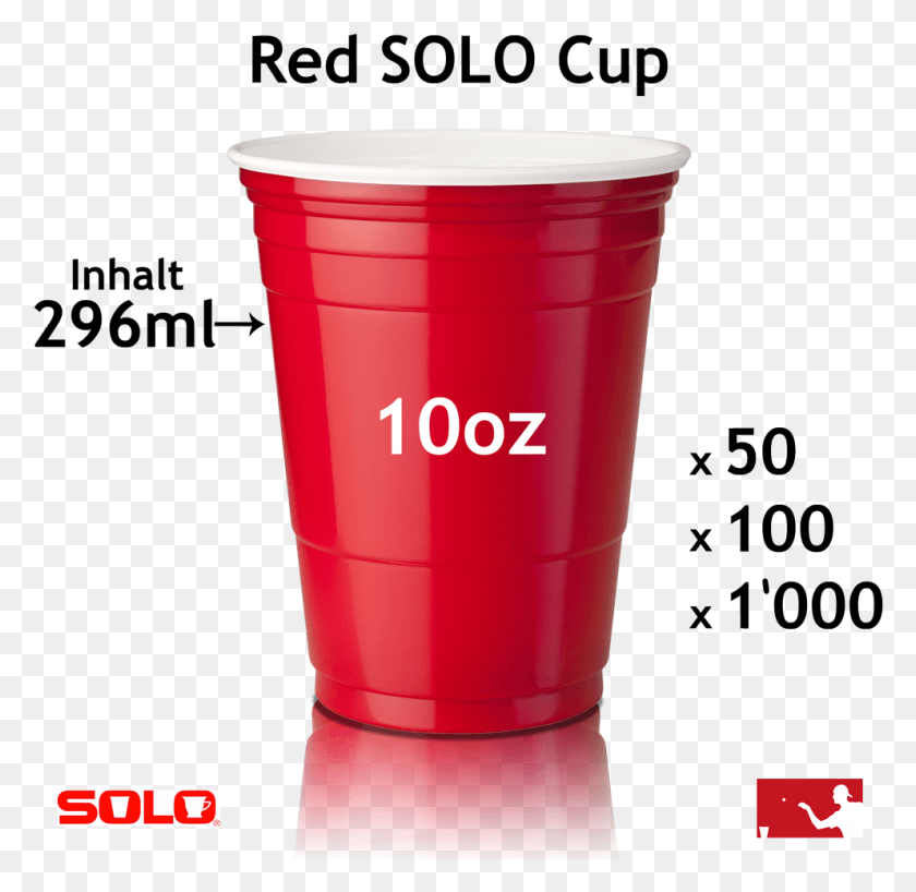 992x965 Solo Cups 10oz Mug, Shaker, Bottle, Cup HD PNG Download