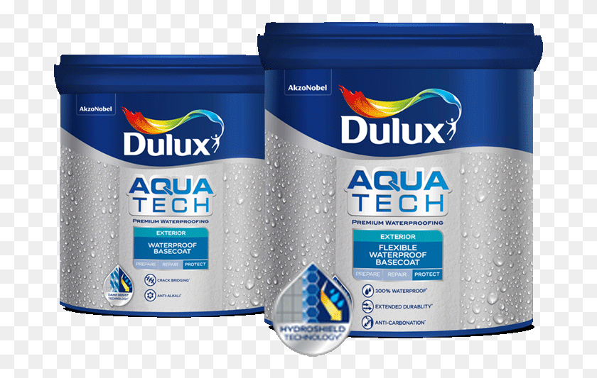 689x473 Descargar Png Solución Humedad Externa Dulux Aquatech Capa Base Impermeable Flexible, Yogur, Postre, Alimentos Hd Png