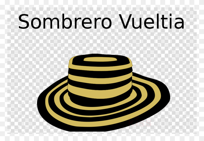 900x600 Sombrero Volteado Spng Clipart Hat Sombrero Vueltiao Black Circle With No Background, Clothing, Apparel, Sun Hat HD PNG Download