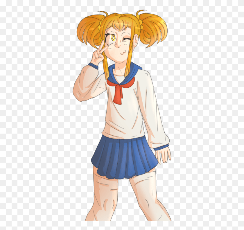 346x732 Some Art I Just Finished Of Popuko From Pop Team Epic Cartoon, Skirt, Clothing, Apparel HD PNG Download
