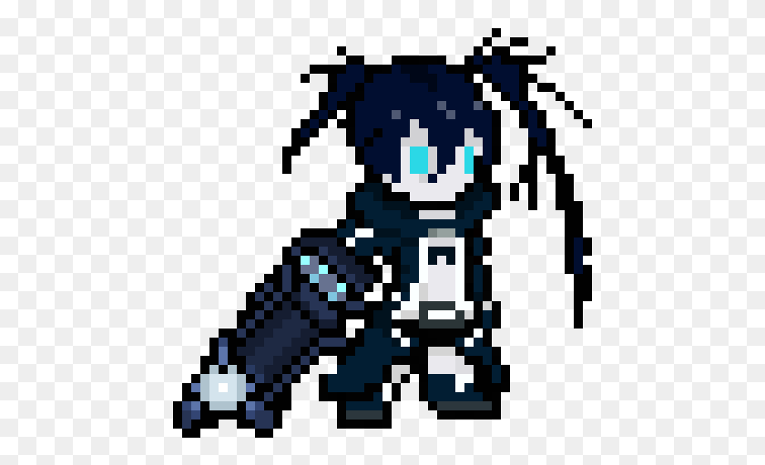 461x451 Some Black Rock Shooter Sprites Illustration, Rug, Pac Man, Robot HD PNG Download