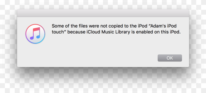 1173x531 Some Of The Files Were Not Copied To The Ipod Adam Itunes, Text PNG