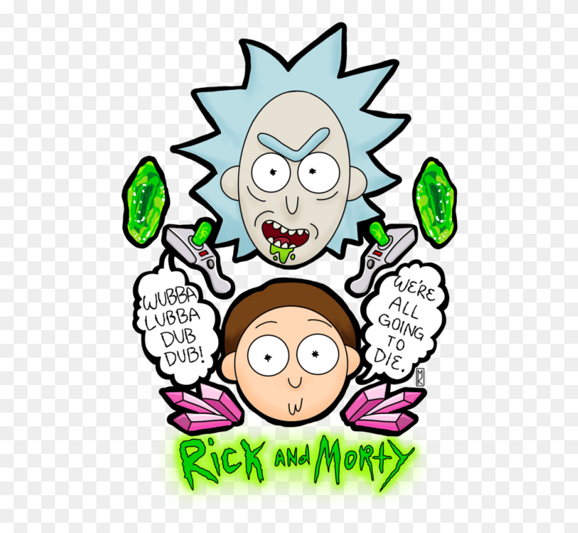 492x715 Some Rick And Morty Fanart At Midnight On A School Imagenes Tumblr De Rick And Morty, Poster, Advertisement, Food HD PNG Download