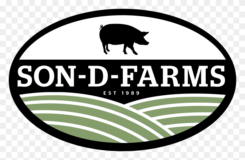 3207x2004 Descargar Png Son D Farms Logo Swine Farm Logo, Etiqueta, Texto, Mamíferos Hd Png