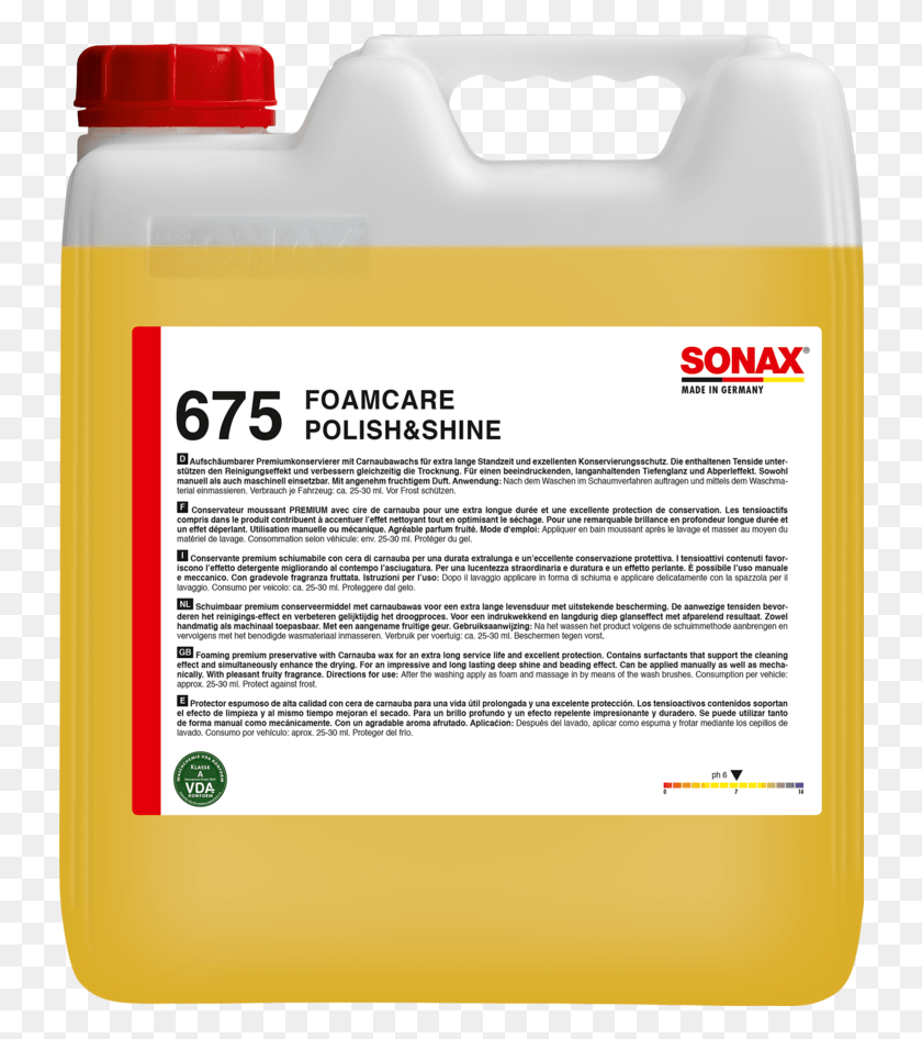 734x886 Sonax Foamcare Polishampshine 10l Sonax, Text, Label, Word HD PNG Download