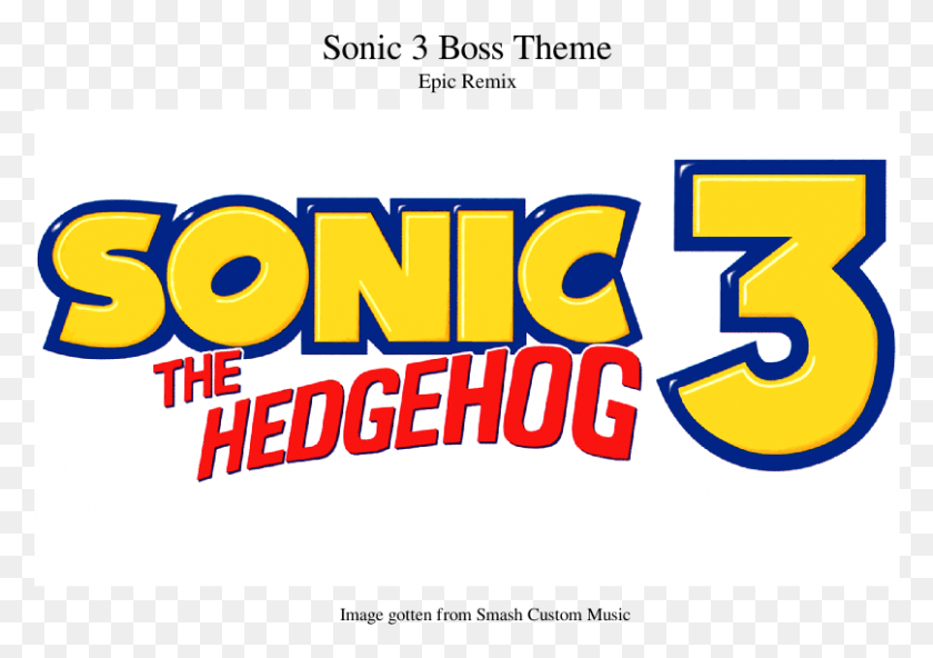 808x552 Sonic 3 Boss Theme Sheet Music 1 Of 7 Pages Sonic The Hedgehog 3 Title, Symbol, Text, Logo HD PNG Download