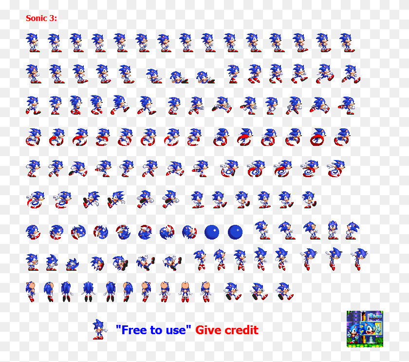 735x682 Sonic 3 Sprite Sonic 3 Sprites, Rug HD PNG Download