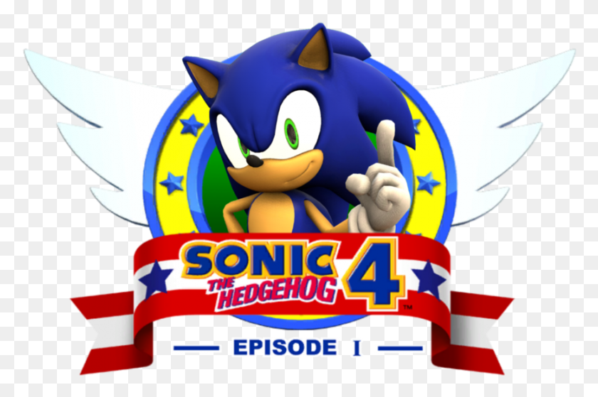 866x555 Descargar Png Sonic 4 Episodio 1 Sonic The Hedgehog 4 Episodio 1 Logotipo, Multitud, Juguete, Anuncio Hd Png