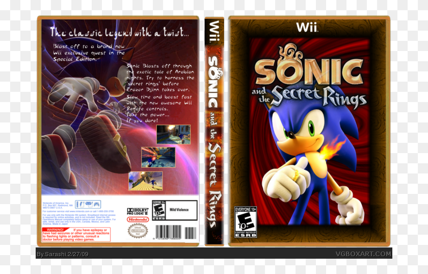 700x477 Sonic And The Secret Rings Box Art Cover Sonic And The Secret Rings, Book, Disk, Dvd HD PNG Download