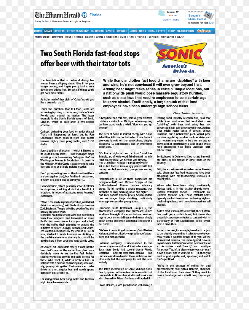 614x983 Sonic Beer Sonic Drive In, Texto, Periódico Hd Png