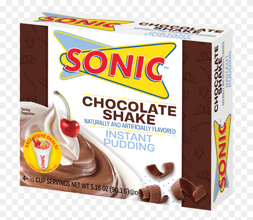 709x670 Sonic Chocolate Shake Pudding Sonic Pudding, Dessert, Food, Cream HD PNG Download