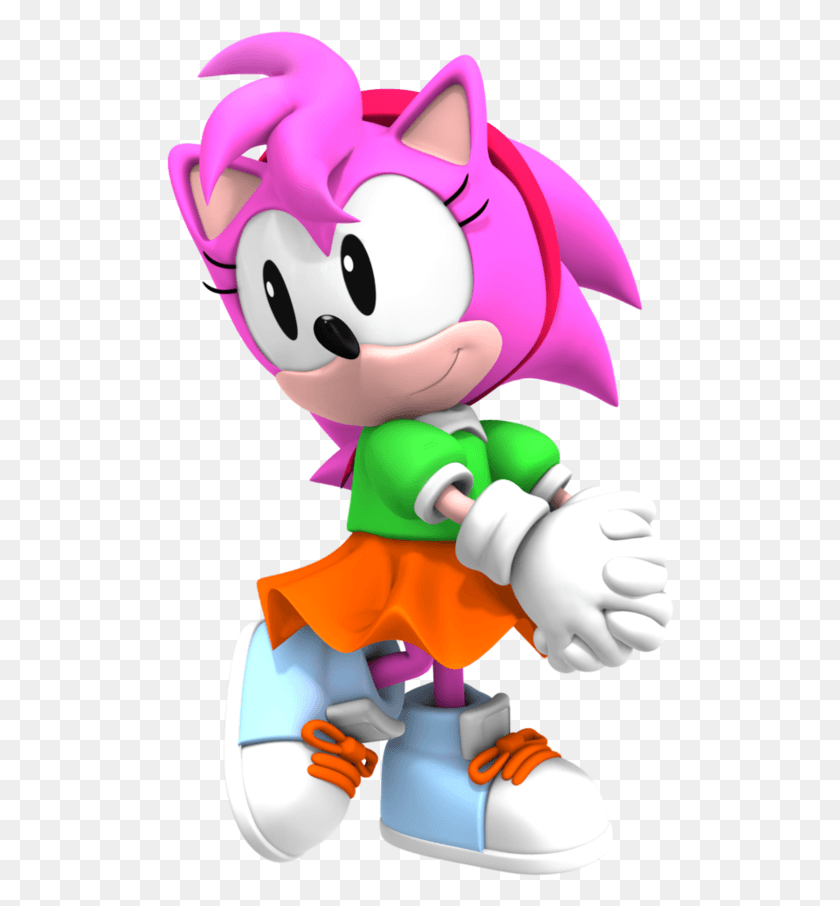 508x846 Sonic Classic Amy, Toy, Super Mario, Figurine Hd Png