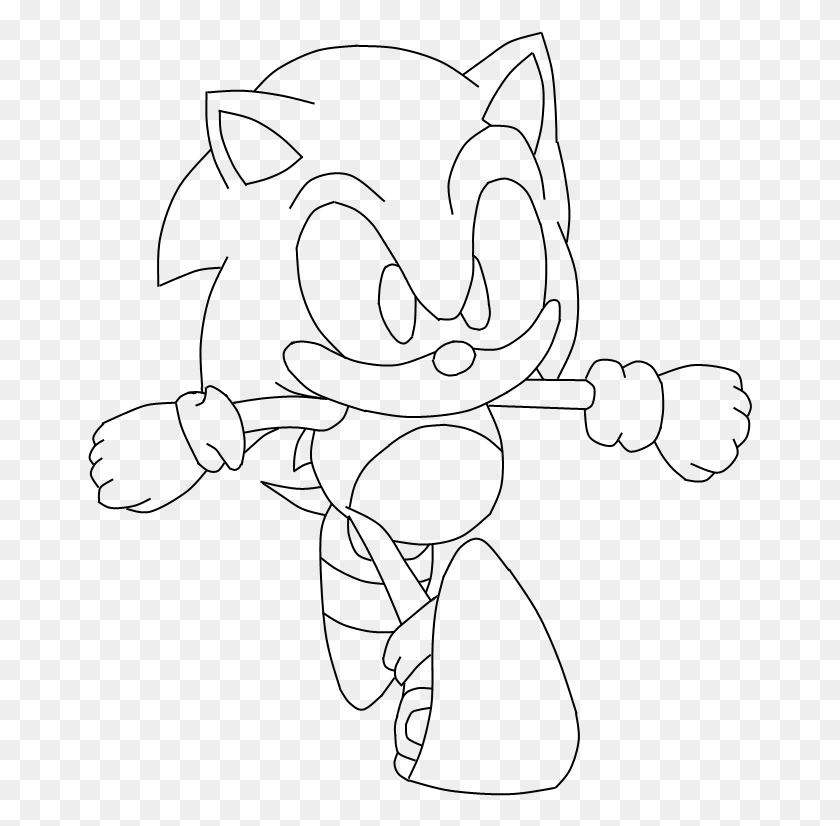 665x766 Sonic E Tails Sonic Mania Coloring Page, Gray, World Of Warcraft HD PNG Download