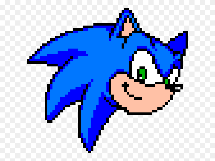 630x570 Sonic Face Pixel Art Sonic, Cross, Symbol, Graphics HD PNG Download