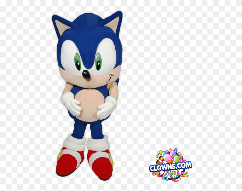 494x604 Sonic Party, Personaje Ny Clown, Figurine, Juguete, Felpa Hd Png