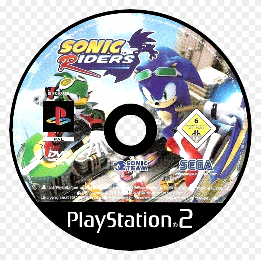 1000x1000 Sonic Riders Sonic Riders Ps2 Cd, Disk, Dvd HD PNG Download