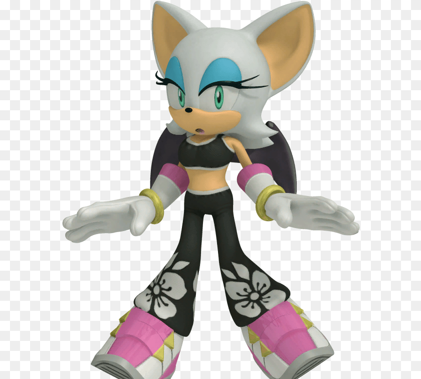 Sonic Riders Surprised Sonic Riders Rouge, Figurine, Baby, Person, Toy Sticker PNG