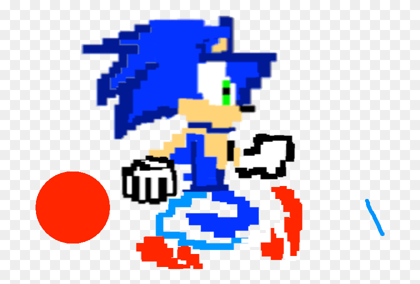 698x508 Sonic Running, Graphics, Text HD PNG Download