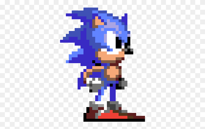 349x469 Sonic Sonic The Hedgehog 1991 Пиксель Арт, Графика, Ковер Hd Png Скачать