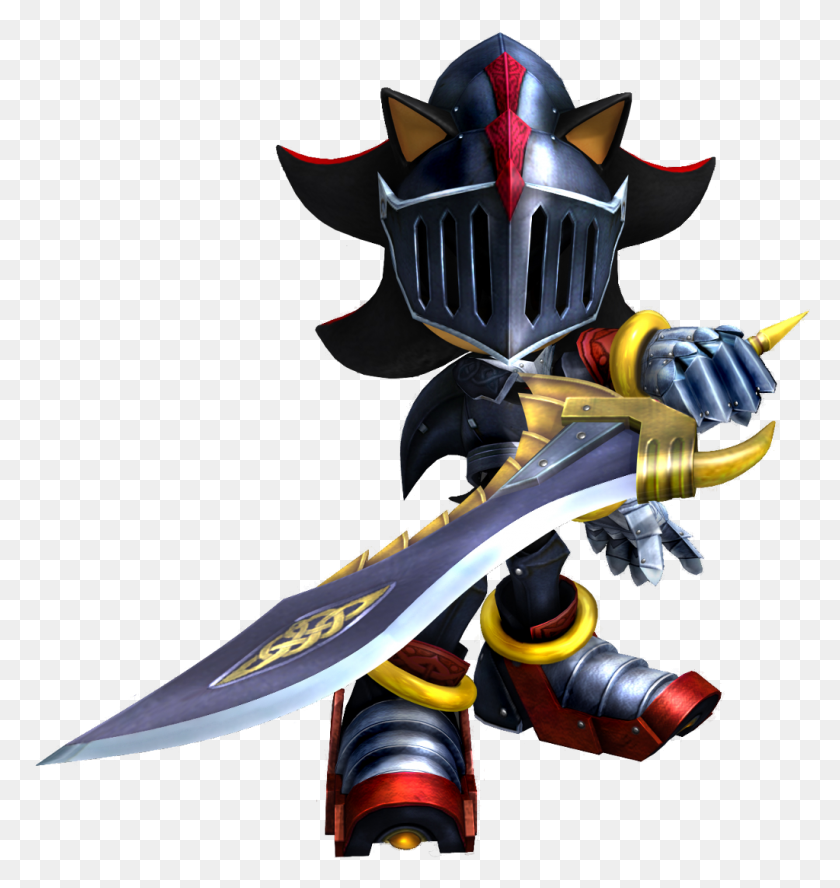 1024x1088 Descargar Png Sonic Sticker Shadow The Hedgehog Black Knight, Toy, Samurai, Blade Hd Png