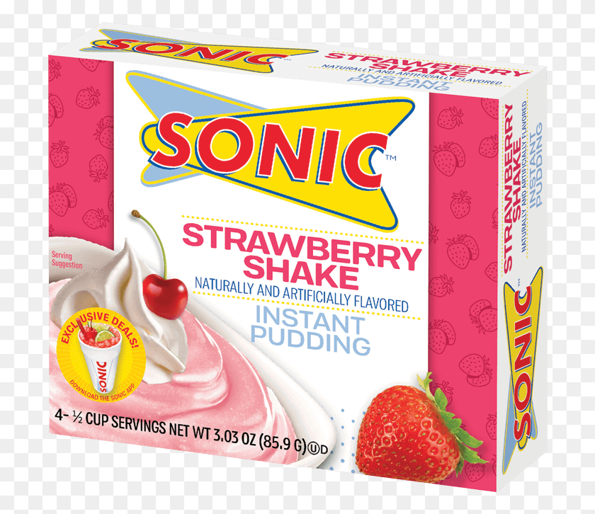 706x666 Descargar Pngsonic Strawberry Shake Pudding, Sonic Drive, Comida, Postre, Yogur Hd Png
