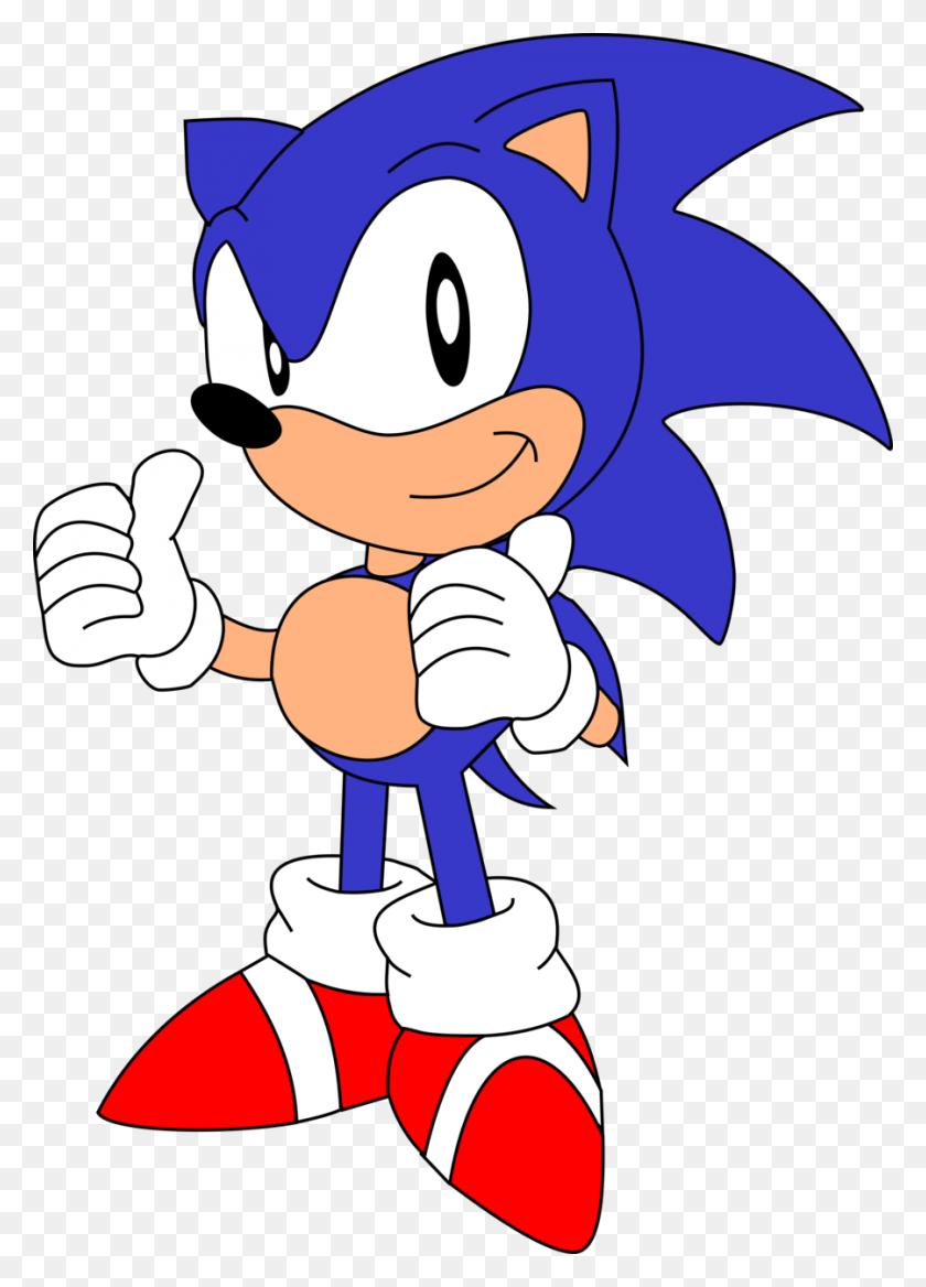 900x1279 Sonic The Hedgehog Art Clipart Free Clip Art Images Sonic The Hedgehog In, Hand, Fist, Thumbs Up HD PNG Download