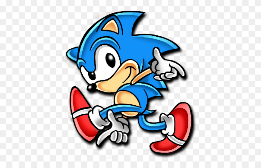 458x481 Descargar Png Sonic The Hedgehog Clipart Classic Sonic Classic Sonic Adventure Pose, Super Mario, Gráficos Hd Png