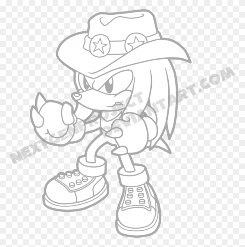 807x814 Sonic The Hedgehog Knuckles Coloring Pages Knuckles Para Colorear, Clothing, Apparel, Lamp HD PNG Download