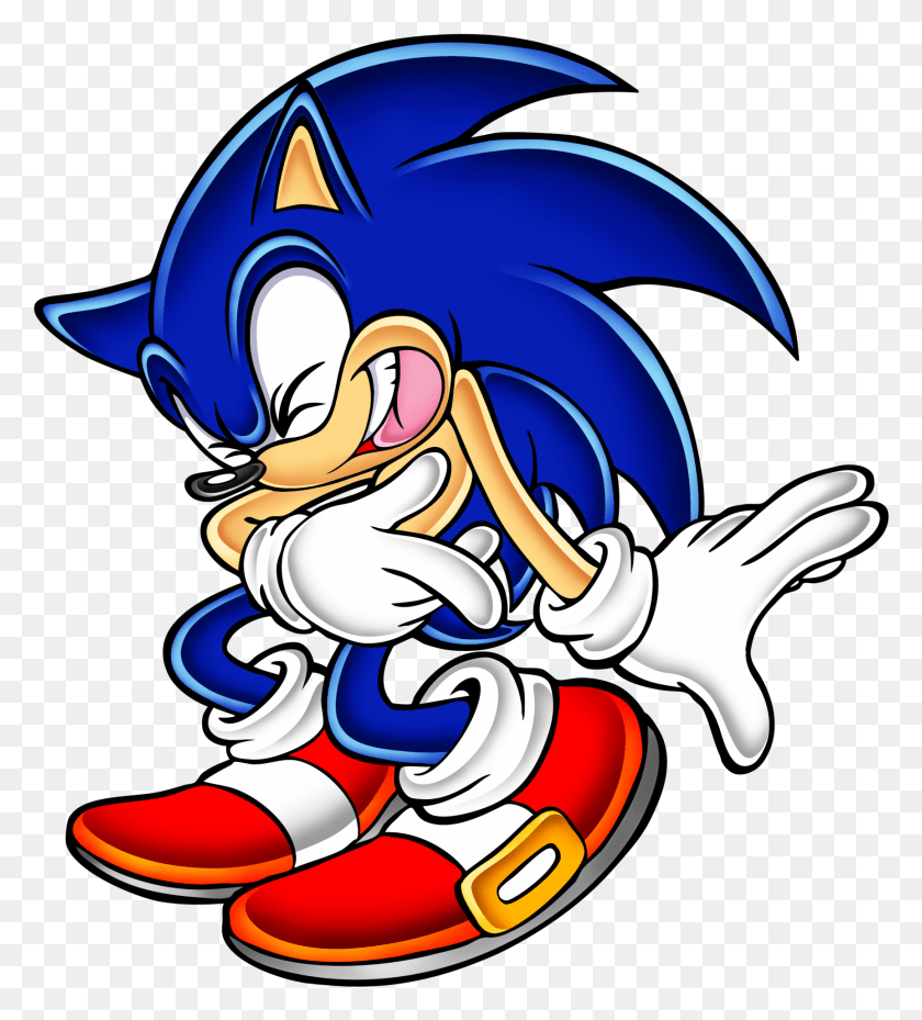 1727x1925 Sonic The Hedgehog Laughing Sonic Adventure 2 Art, Дракон, Шлем, Одежда Hd Png Скачать