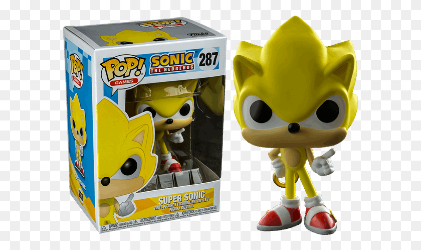 590x438 Sonic The Hedgehog Super Sonic Pop Figure, Игрушка, Pac Man, Фигурка Hd Png Скачать