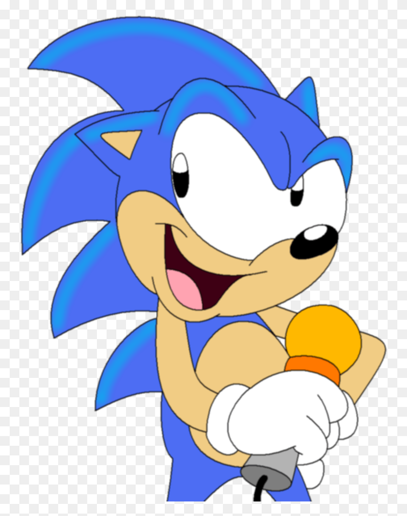 758x1005 Sonic With A Microphone, Graphics, Angry Birds HD PNG Download