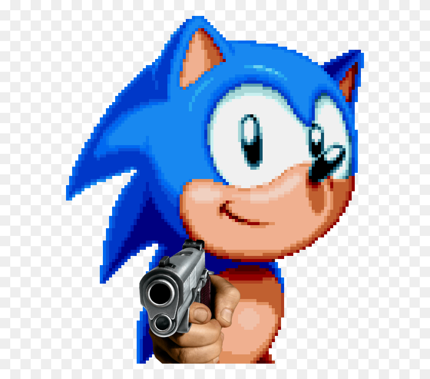 583x679 Sonic With Gun Sonic Mania E Tails, Camera, Electronics, Weapon HD PNG Download
