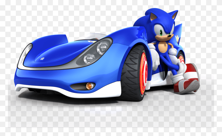 2000x1165 Sonic Y Sega All Stars Racing Sonic, Sports Car, Car, Vehicle HD PNG Download