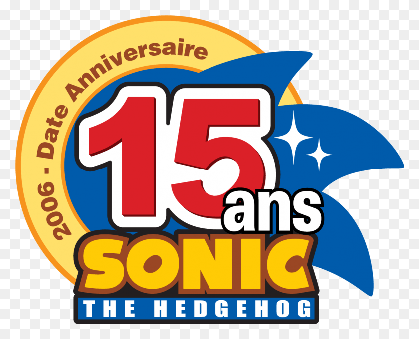 1179x938 Sonic15th Logo Fr Sonic The Hedgehog, Text, Word, Label HD PNG Download